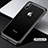 Silicone Transparent Mirror Frame Case 360 Degrees T05 for Apple iPhone Xs Black