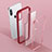 Silicone Transparent Mirror Frame Case 360 Degrees T08 for Apple iPhone X Red