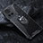 Silicone Transparent Mirror Frame Case 360 Degrees with Magnetic Finger Ring Stand AM1 for OnePlus Ace 5G Black