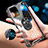 Silicone Transparent Mirror Frame Case 360 Degrees with Magnetic Finger Ring Stand AM1 for Realme 10 5G