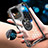 Silicone Transparent Mirror Frame Case 360 Degrees with Magnetic Finger Ring Stand AM1 for Realme 8 5G