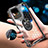 Silicone Transparent Mirror Frame Case 360 Degrees with Magnetic Finger Ring Stand AM1 for Realme Q3 5G