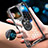 Silicone Transparent Mirror Frame Case 360 Degrees with Magnetic Finger Ring Stand AM1 for Realme Q5 5G