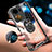 Silicone Transparent Mirror Frame Case 360 Degrees with Magnetic Finger Ring Stand AM1 for Vivo iQOO Z7x 5G