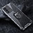 Silicone Transparent Mirror Frame Case 360 Degrees with Magnetic Finger Ring Stand AM1 for Vivo V23 Pro 5G Gray