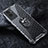 Silicone Transparent Mirror Frame Case 360 Degrees with Magnetic Finger Ring Stand AM1 for Vivo Y55s (2021) Gray