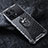 Silicone Transparent Mirror Frame Case 360 Degrees with Magnetic Finger Ring Stand AM1 for Xiaomi Redmi K70 Pro 5G Gray