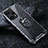 Silicone Transparent Mirror Frame Case 360 Degrees with Magnetic Finger Ring Stand AM1 for Xiaomi Redmi Note 12 Turbo 5G Gray