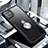 Silicone Transparent Mirror Frame Case 360 Degrees with Magnetic Finger Ring Stand for Apple iPhone 11 Black