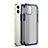 Silicone Transparent Mirror Frame Case Cover for Apple iPhone 12 Mini Blue