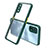 Silicone Transparent Mirror Frame Case Cover for Realme 7 Pro Midnight Green