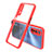 Silicone Transparent Mirror Frame Case Cover for Realme 7 Red