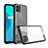 Silicone Transparent Mirror Frame Case Cover for Realme C11 Black