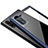 Silicone Transparent Mirror Frame Case Cover for Samsung Galaxy Note 10 5G Blue