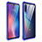 Silicone Transparent Mirror Frame Case Cover for Xiaomi Mi 9 Blue