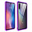 Silicone Transparent Mirror Frame Case Cover for Xiaomi Mi 9 Lite Purple