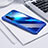 Silicone Transparent Mirror Frame Case Cover H01 for Huawei Nova 6 Blue