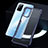 Silicone Transparent Mirror Frame Case Cover H01 for Samsung Galaxy S20 Plus Blue