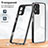 Silicone Transparent Mirror Frame Case Cover H01P for Motorola Moto E13