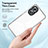 Silicone Transparent Mirror Frame Case Cover H01P for Oppo A17