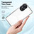 Silicone Transparent Mirror Frame Case Cover H01P for Oppo A58 5G