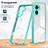 Silicone Transparent Mirror Frame Case Cover H01P for Realme C33