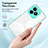 Silicone Transparent Mirror Frame Case Cover H01P for Realme C53