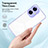 Silicone Transparent Mirror Frame Case Cover H01P for Realme C55