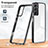 Silicone Transparent Mirror Frame Case Cover H01P for Samsung Galaxy Jump3 5G