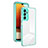 Silicone Transparent Mirror Frame Case Cover H01P for Samsung Galaxy S21 FE 5G Green