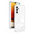 Silicone Transparent Mirror Frame Case Cover H01P for Samsung Galaxy S21 FE 5G White