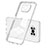 Silicone Transparent Mirror Frame Case Cover H01P for Xiaomi Poco X3