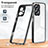 Silicone Transparent Mirror Frame Case Cover H01P for Xiaomi Poco X4 GT 5G