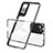 Silicone Transparent Mirror Frame Case Cover H01P for Xiaomi Redmi Note 11 4G (2022) Black