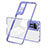 Silicone Transparent Mirror Frame Case Cover H01P for Xiaomi Redmi Note 11 4G (2022) Purple