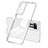 Silicone Transparent Mirror Frame Case Cover H01P for Xiaomi Redmi Note 11 4G (2022) White