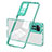 Silicone Transparent Mirror Frame Case Cover H01P for Xiaomi Redmi Note 11 Pro 4G Green