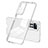 Silicone Transparent Mirror Frame Case Cover H01P for Xiaomi Redmi Note 11 Pro 4G White