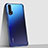 Silicone Transparent Mirror Frame Case Cover H02 for Huawei Nova 6 5G Blue