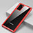 Silicone Transparent Mirror Frame Case Cover H02 for Samsung Galaxy Note 20 5G Red