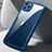 Silicone Transparent Mirror Frame Case Cover H03 for Apple iPhone 12 Pro Max Blue