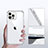 Silicone Transparent Mirror Frame Case Cover H07 for Apple iPhone 12 Pro Max