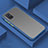 Silicone Transparent Mirror Frame Case Cover M01 for Samsung Galaxy A71 4G A715 Blue