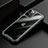 Silicone Transparent Mirror Frame Case Cover M03 for Apple iPhone 12 Pro Max Green