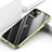 Silicone Transparent Mirror Frame Case Cover M03 for Apple iPhone 13 Green