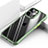 Silicone Transparent Mirror Frame Case Cover M03 for Apple iPhone 15 Pro Max Green