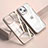 Silicone Transparent Mirror Frame Case Cover M04 for Apple iPhone 14