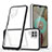 Silicone Transparent Mirror Frame Case Cover MQ1 for Samsung Galaxy A12 5G Black