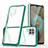 Silicone Transparent Mirror Frame Case Cover MQ1 for Samsung Galaxy A12 5G Green