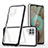 Silicone Transparent Mirror Frame Case Cover MQ1 for Samsung Galaxy A12 Black